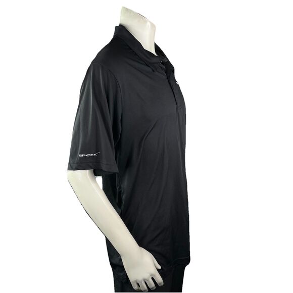 SpaceX Official Men’s L Golf Shirt Black Performance Polo Rocket Elon Musk - Picture 5 of 11